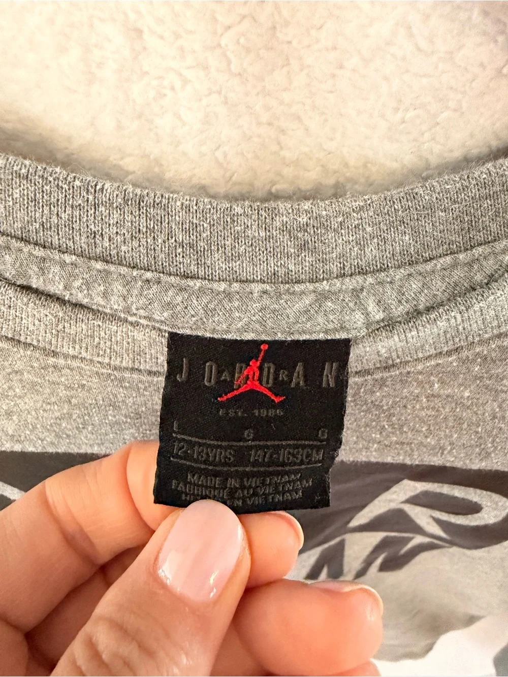 Nike Youth Grey Air Jordan Crewneck Sweatshirt